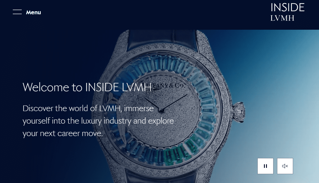 Inside LVMH homepage